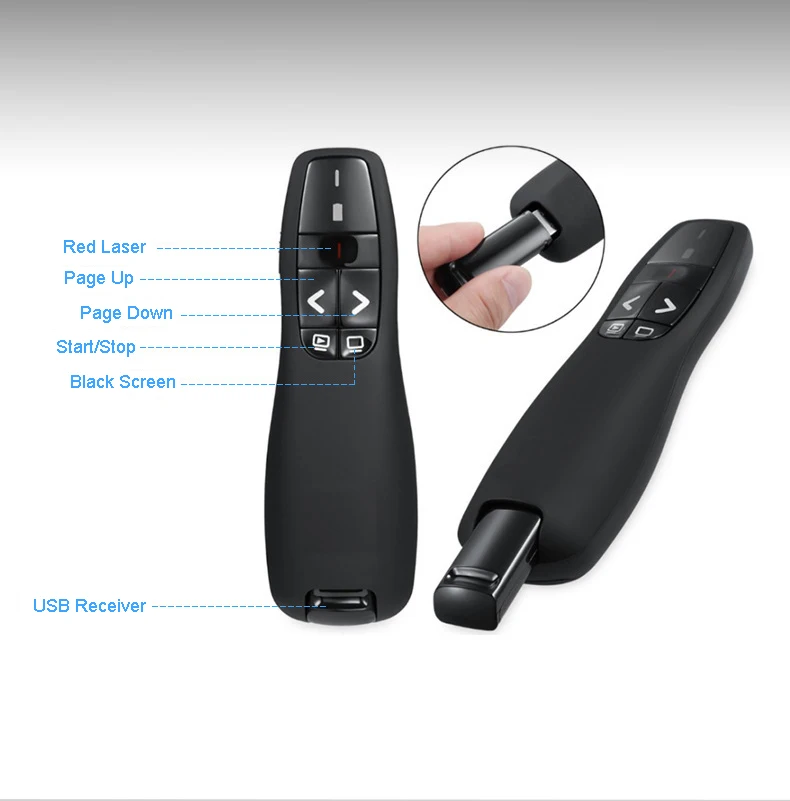 Презентатор PPT R400 беспроводной презентационный пульт дистанционного управления с лазерной указкой