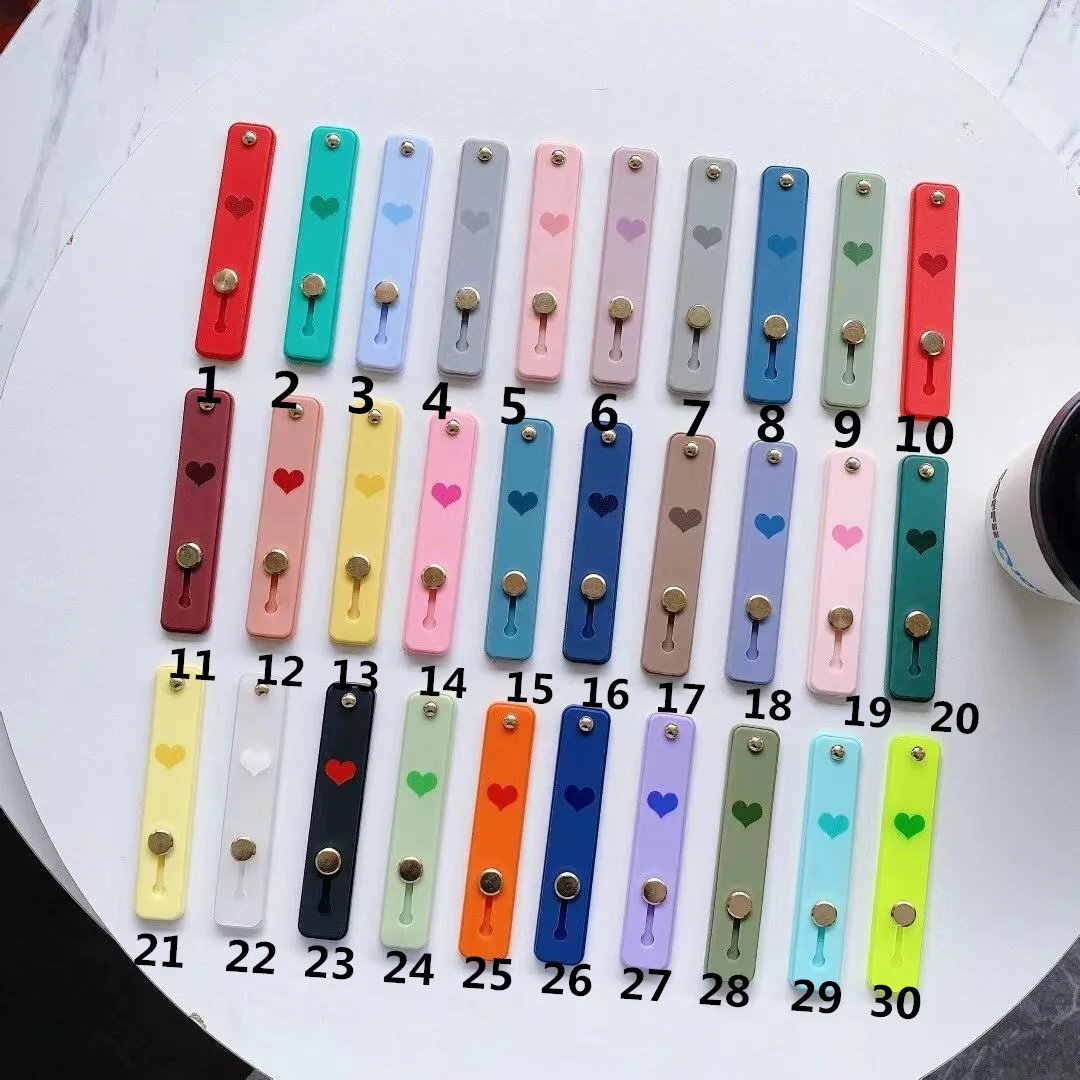 AIMUDUER Cute Love Heart Print Mobile Phone Finger Holder Handles Cell Phone Strap Loop Grip