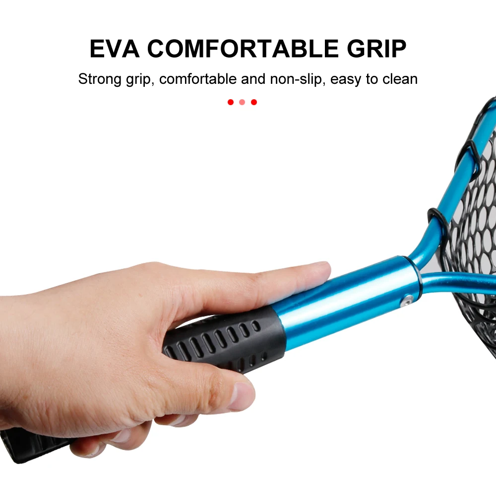 Wholesale Folding Aluminum Alloy Flying Fishing Tackle Nylon trolling casting fussing hand net Fishing Nets