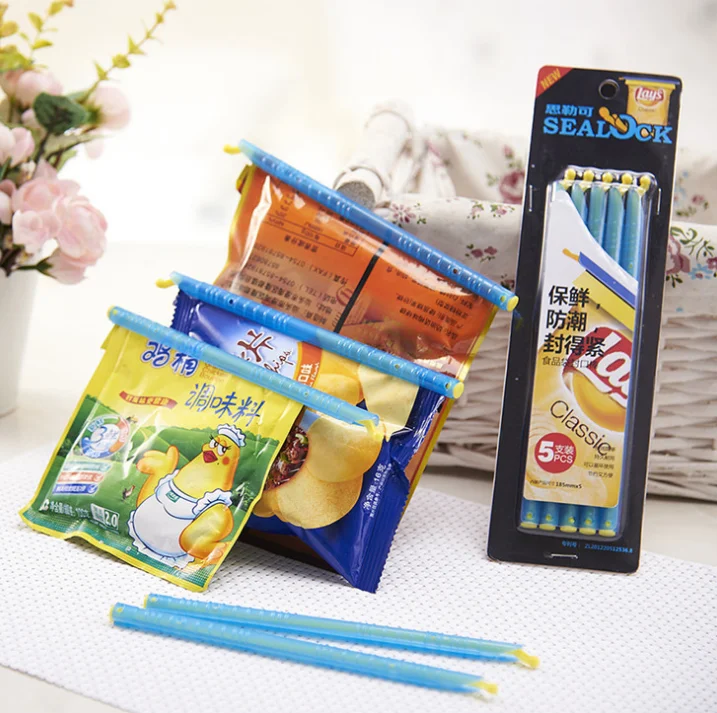 
Kitchen food Bag sealer seal stick fresh closure sealer Storage Food Snack Sealing Clips 