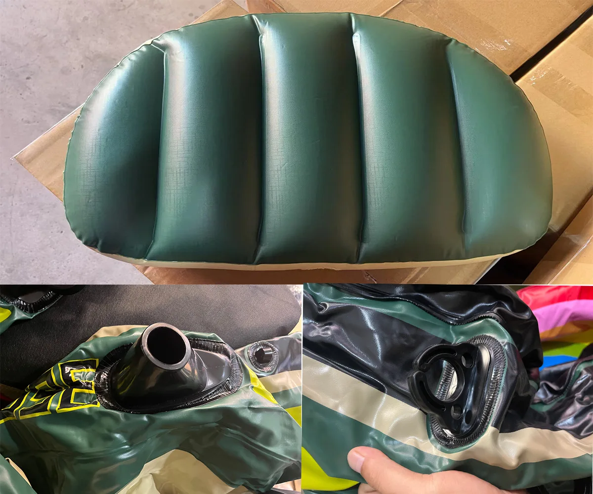 Wholesale 2 Chamber Customized 2-3 Persons Pvc Pontoon Boat Rigid River Boat Camping Travel Outdoor Inflatable Fishing Boat