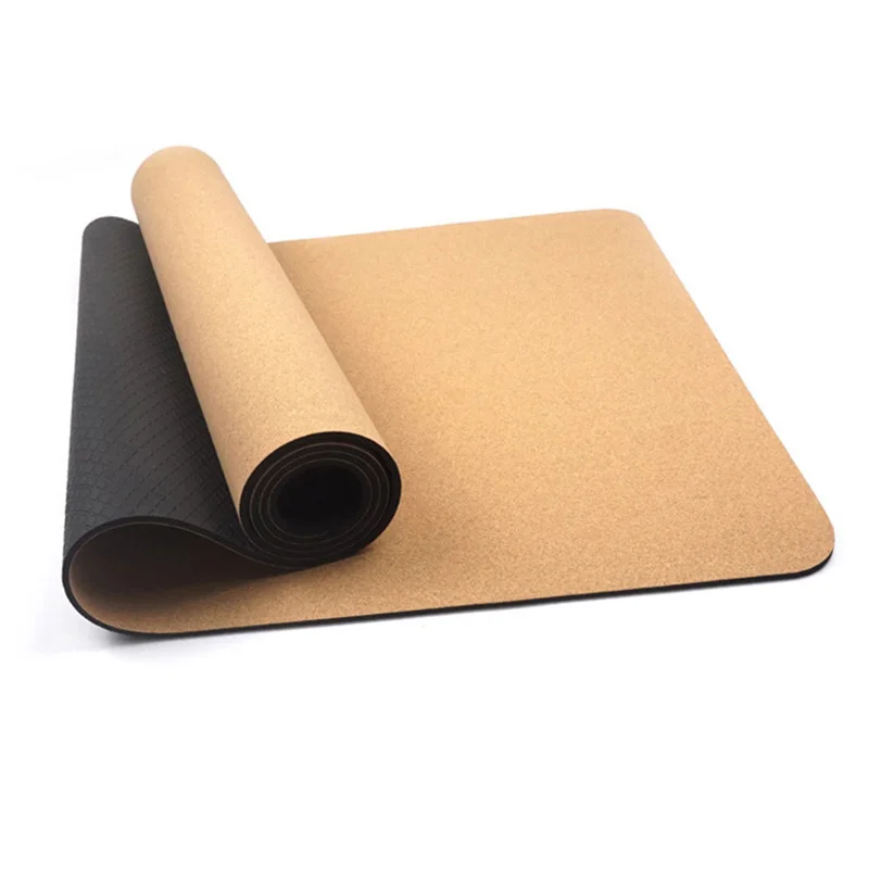 Hight Quality Natural Cork Yoga Mats Custom Logo Posture Line Meditation Cushion