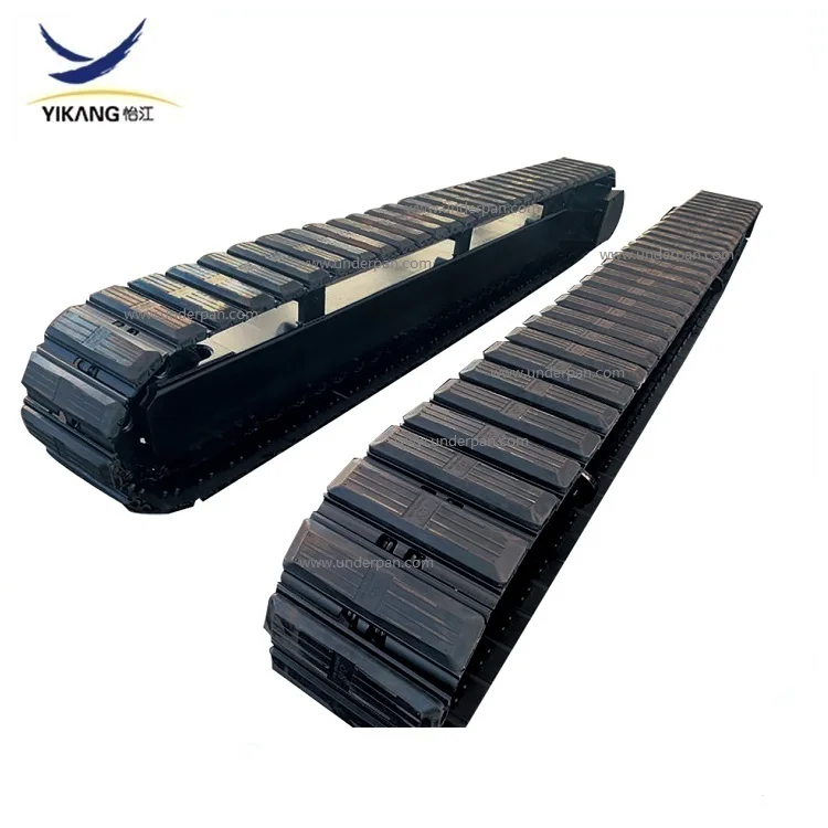 China new custom steel track undercarriage with rubber pads for MIning machinery drilling rig /mobile crusher from Yijiang