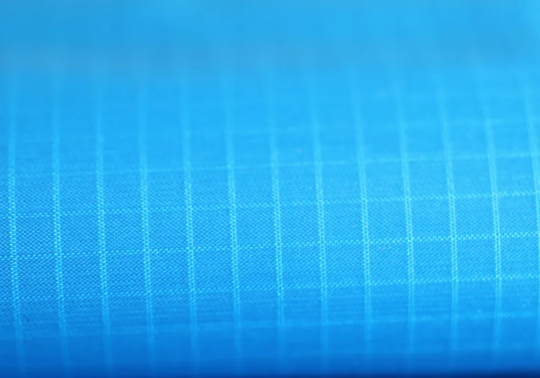 15D nylon double rib-stop ultra-thin  nylon checked skin clothing tent kite  fabric