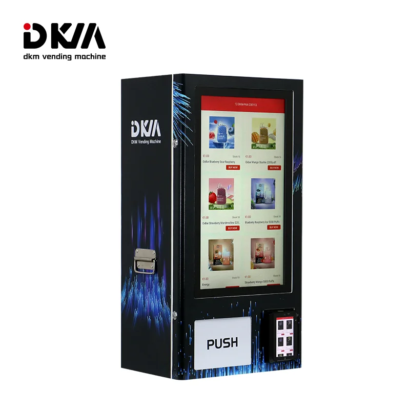 DKM large capacity touch screen custom wall mounted vending machines payment card