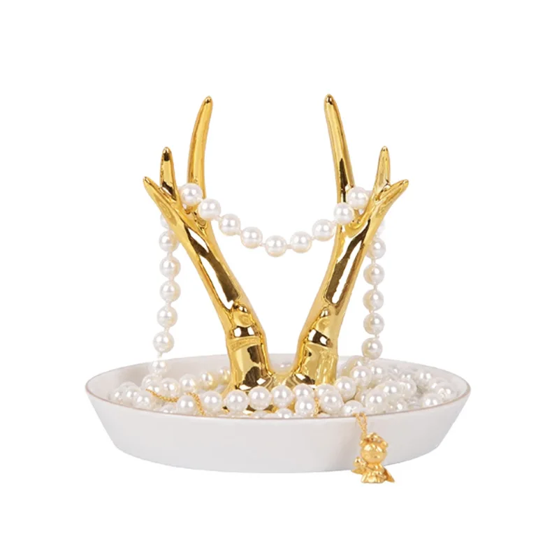 Nordic Cosmetics ring tray Decorative ceramics Jewelry tray Hotel Wedding decorative  decorative cane trays