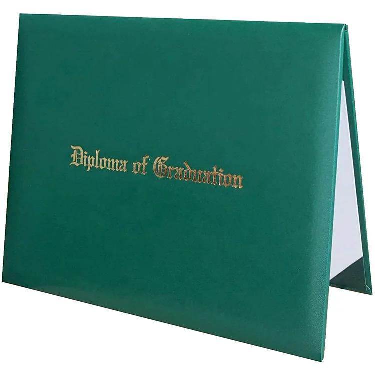 A3 Or A4 Leather Cardboard File Book Custom Logo Graduation Certificate Holder Frame Wholesale