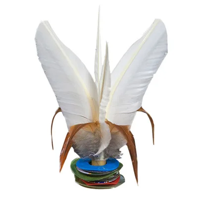 Kick Shuttlecock Chinese Jianzi Colorful Feather Foot Kick Hand Wheel Fancy Feather Shuttlecock Fitness Entertainment