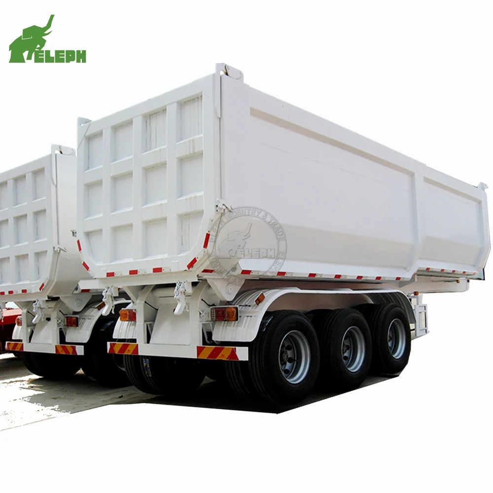3 Axles 45cbm Coal Stone Dumps Tipping Trailer