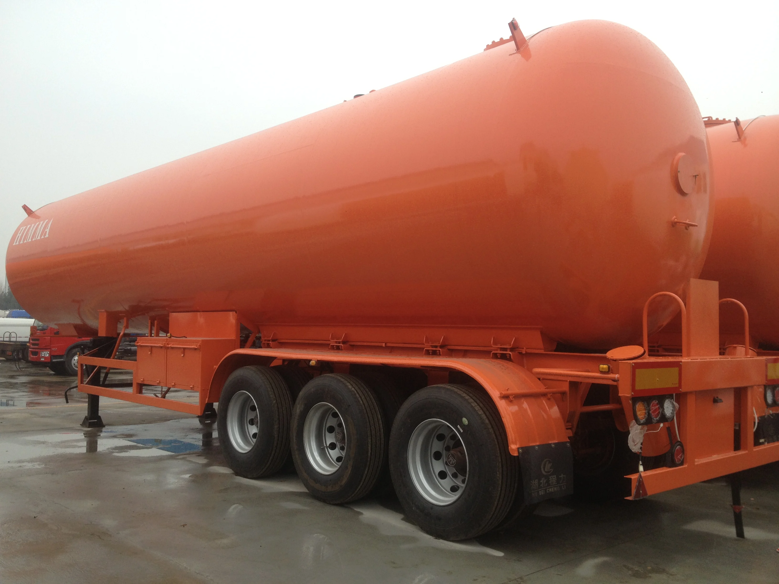 Aluminum alloy oil tank trailer fuel tank semi trailer for 3 axles usage