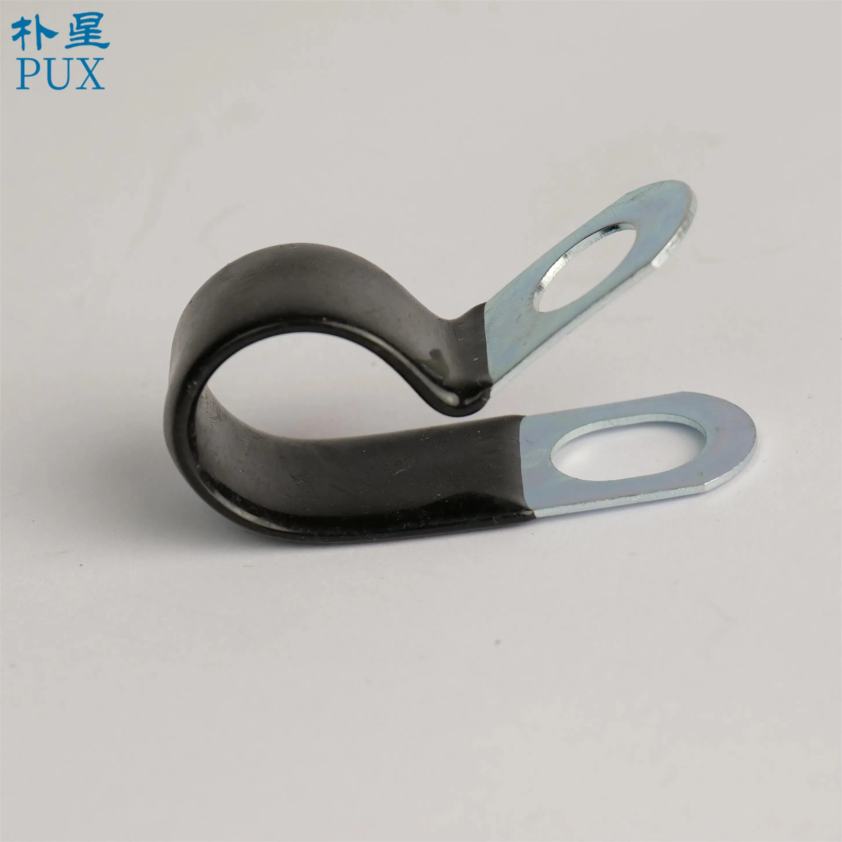 304 Stainless Steel /Galvanized   Rubber Hose Clamp Black Rubber Lined Retaining Hose R Clips Clamp Hose and Cable Clamp