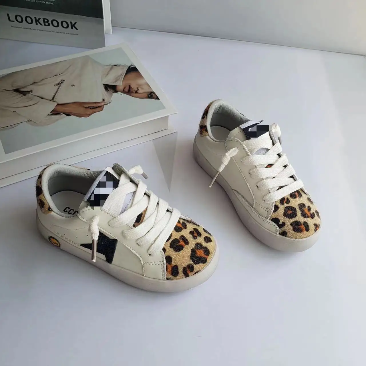 Latest Leopard Toddler Girls Sneakers Fashion Little Kids Sports Star Shoes Children Footwear Casual Custom Made Shoes