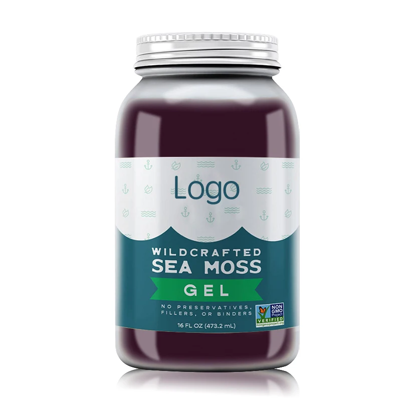 DAZZLESHEALTH Fresh Glass Jars Gel Digestive Irish Sea Moss Organic Extract Elderberry Apple Cider Vinegar