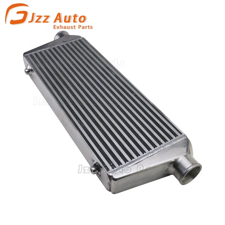 JZZ Auto spare parts aluminum car universal intercooler radiator 63mm inlet 63mm outlet