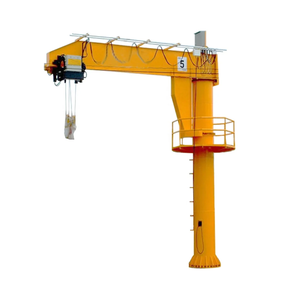 360 degree swivel  pillar fixed jib boom crane