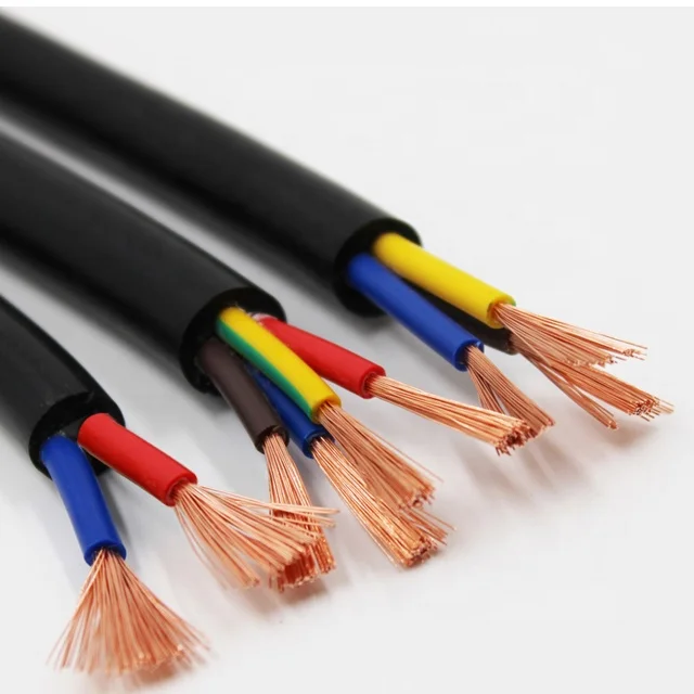 3 Cores 1.5mm 300V 500V Flexible RVV Copper Conductor Power Cable PVC Sheath Electrical Wire wires cables