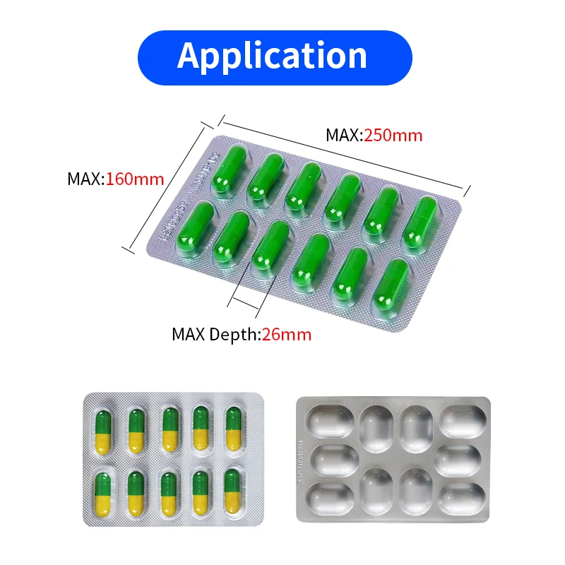DPP Automatic Packaging Tablet Capsule Pill Flat Plate Strip Sealing Alu PVC Forming Blister Packing Machine Price For Sale