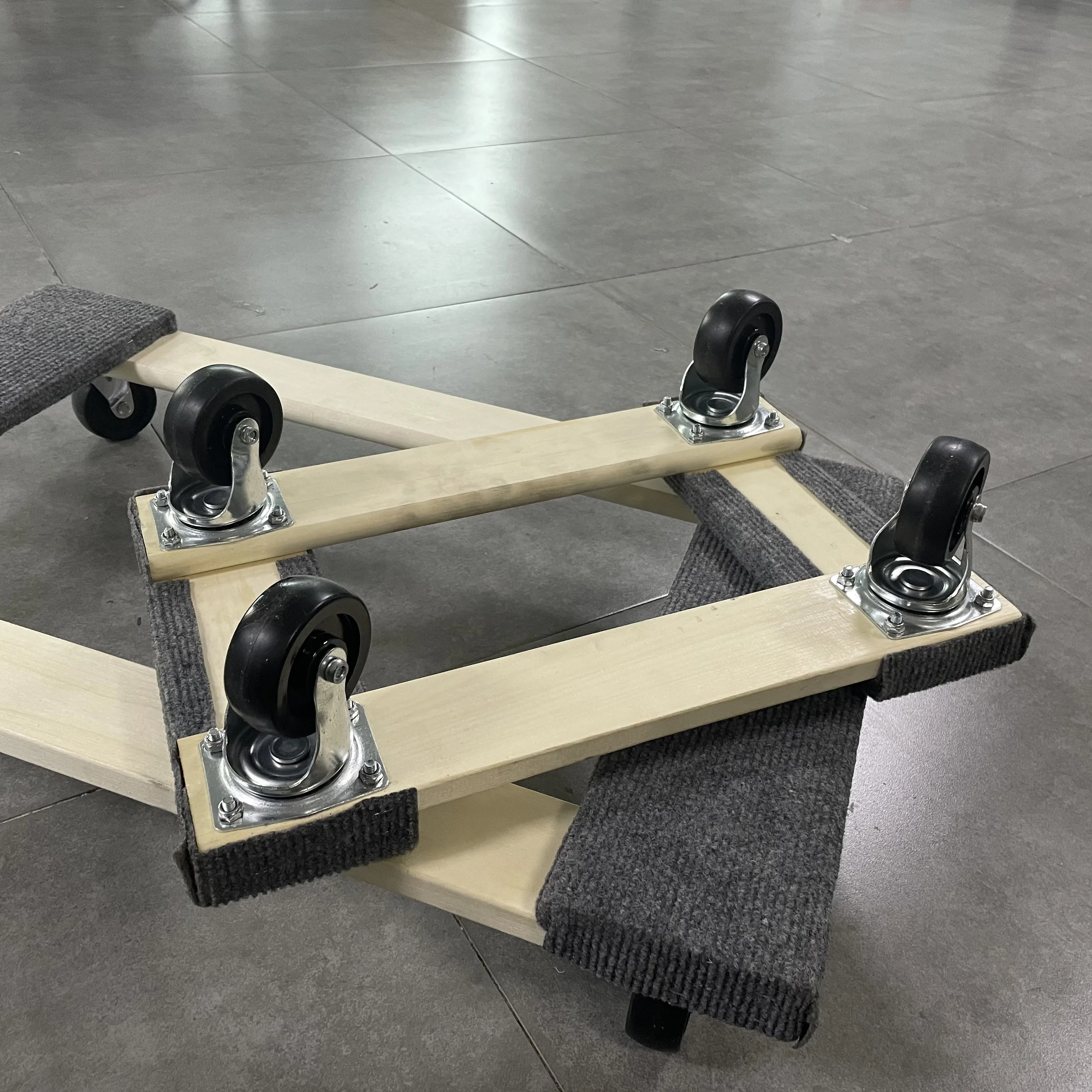 Four Wheels Platform Mover Wooden Cargo Dolly 150kg Manufacturer Capacity