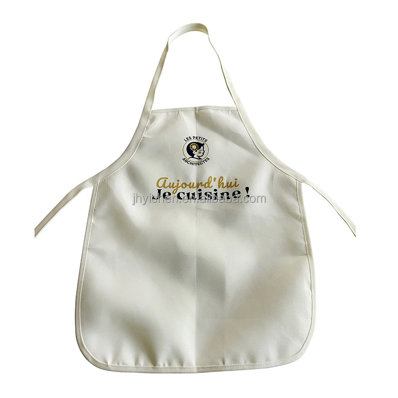 Cute Kids Kitchen Chef Apron Custom Printed Logo Cooking Apron Personalized Polyester Apron Set with Hat