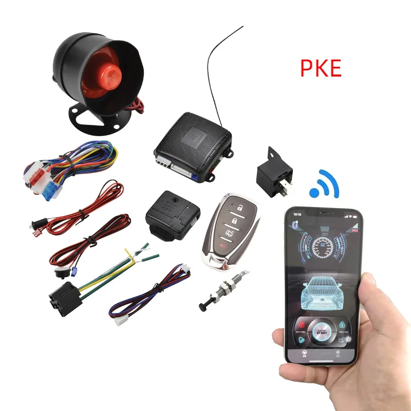 12V Car Alarm System Remote Control and Mobile APP Operation Control PKE Bluetooth Switch Lock
