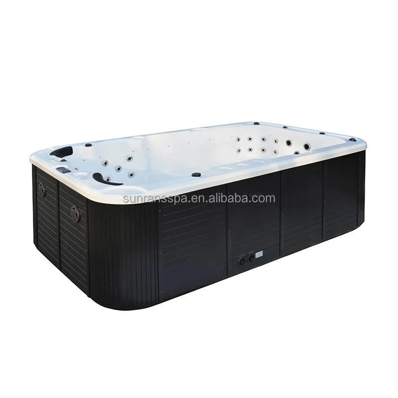 Sunrans high quality swim spa endless pools acrylic balboa swimming pool outdoor for family uesd
