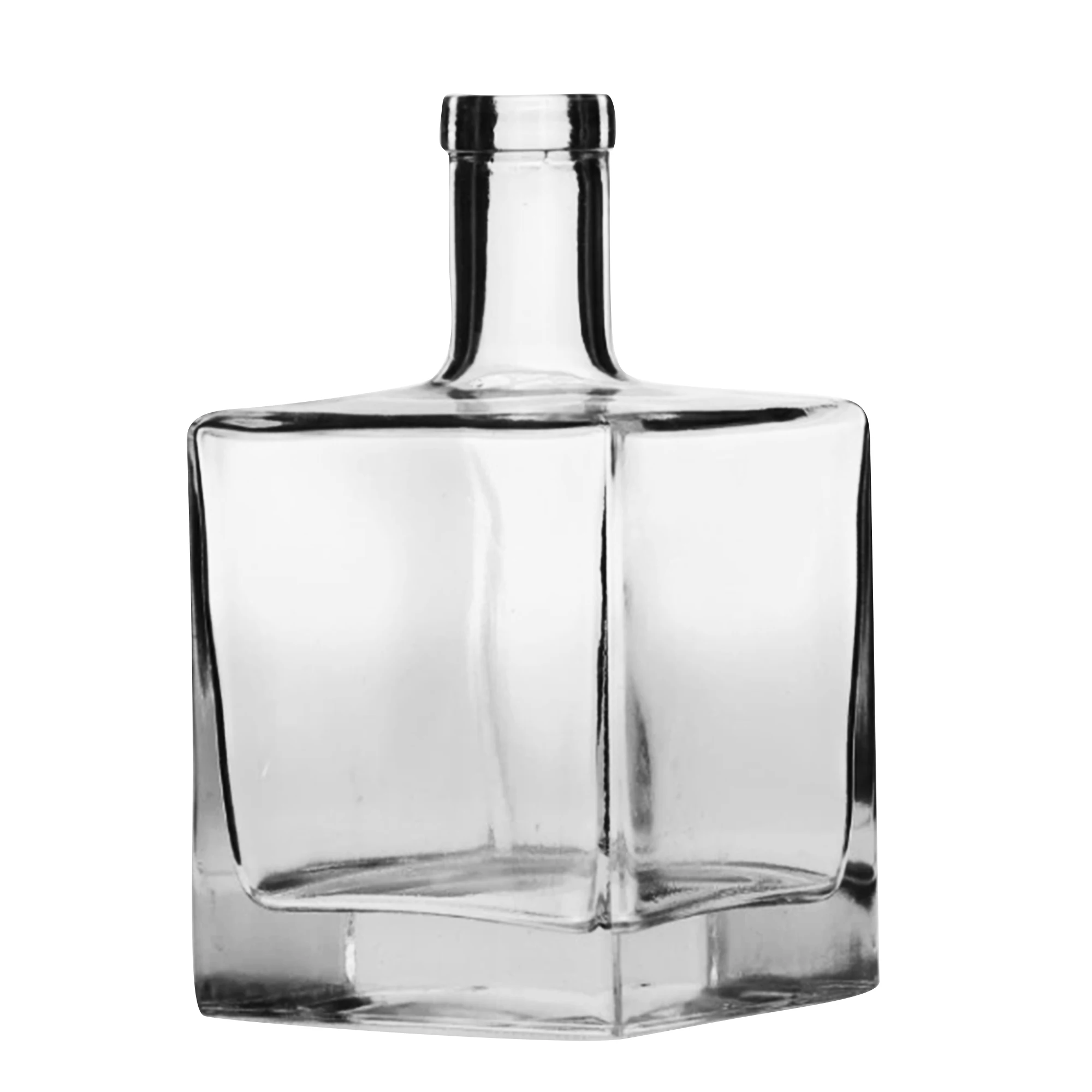 100ml 375ml 500ml 750ml custom printed clear liqueur bottle Vodka bottle with extra flint lid