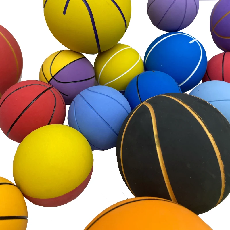 Wholesale  rubber bouncy ball  Hot Sale soccer ball 50mm 60mm Customized Brand Basketball Style High Bounce Rubber Toy Ball
