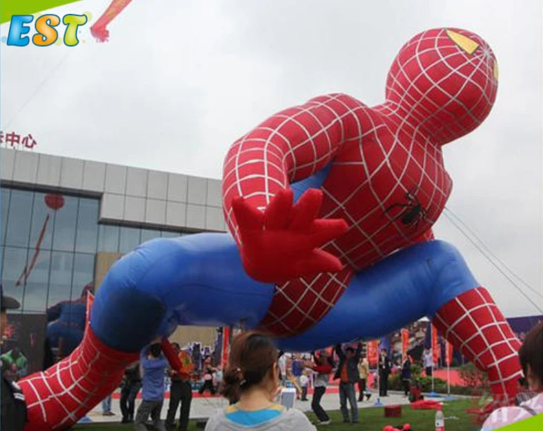 New design high advertising big inflatable superhero inflatable character model spiderman iron man model for event