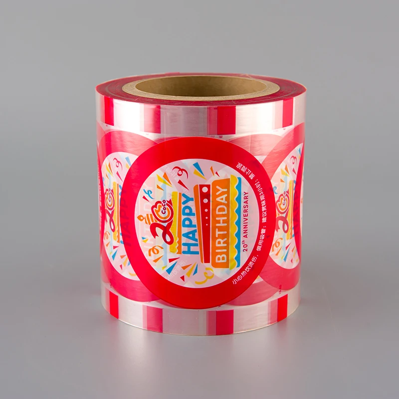 Food grade bubble tea sealing film/ plastic cup paper sealing roll film for pp/paper cup