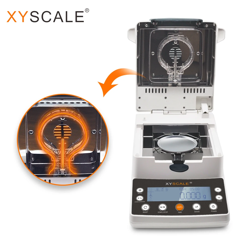 Moisture analyzer 110g 0.002g 2mg with LCD precision laboratory balance weighing electronic scale