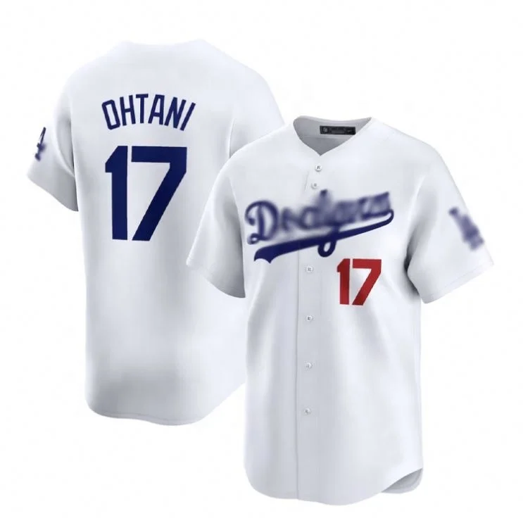 В наличии американские бейсбольные команды вышитые майки Mlbteam Los Angeles Dodgers OHTANI #17