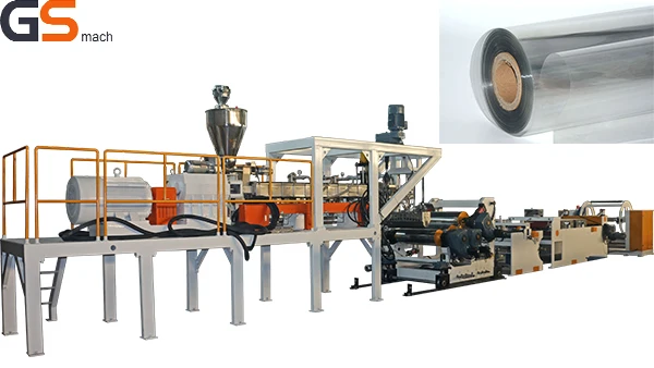 PET plastic sheet extrusion line for on high end cosmetics package