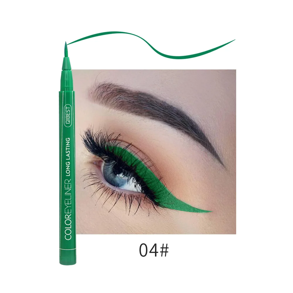 Colorful eye makeup eyeliner pencil Liquid lipstick Longlasting Blue Red Green White Gold Brown Eye Liner eyeshadow pencil