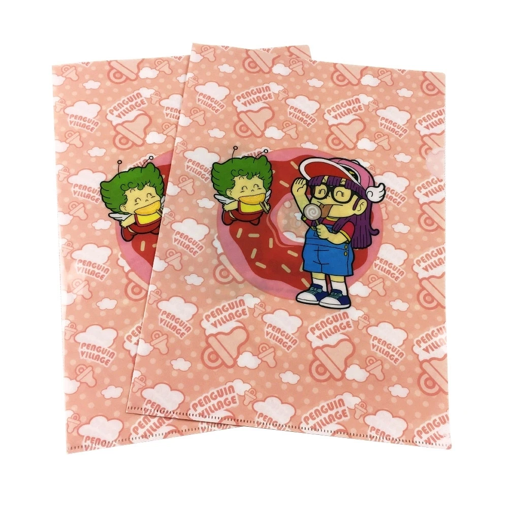 School Supplier FAMA Factory High Quality Cartoon A4 L Shape Clear File Folder