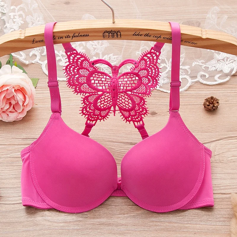 
1944 Wholesale Comfortable Lingerie Beautiful Back Butterfly Embroidery Bra 