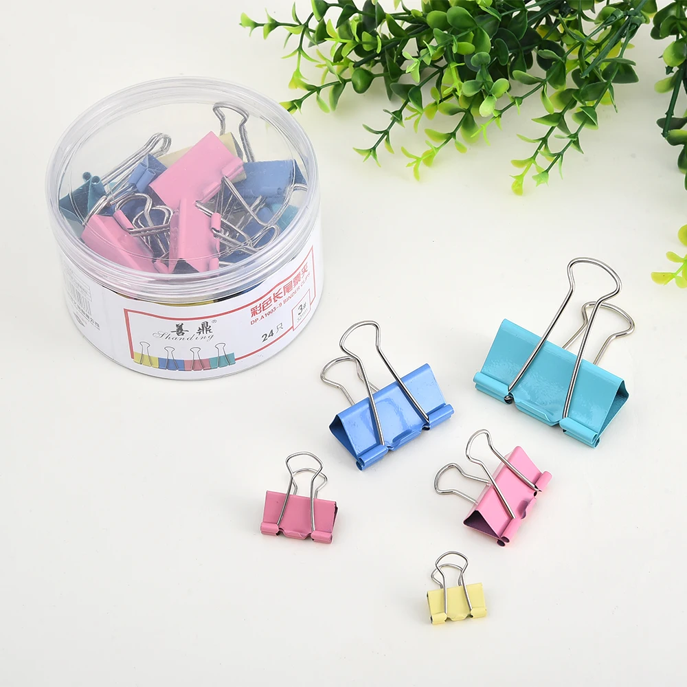 All Sorts Of Color Office Stationery Bulldog Clips 3 inch Fold Back Clip Metal Paper Binder Clips