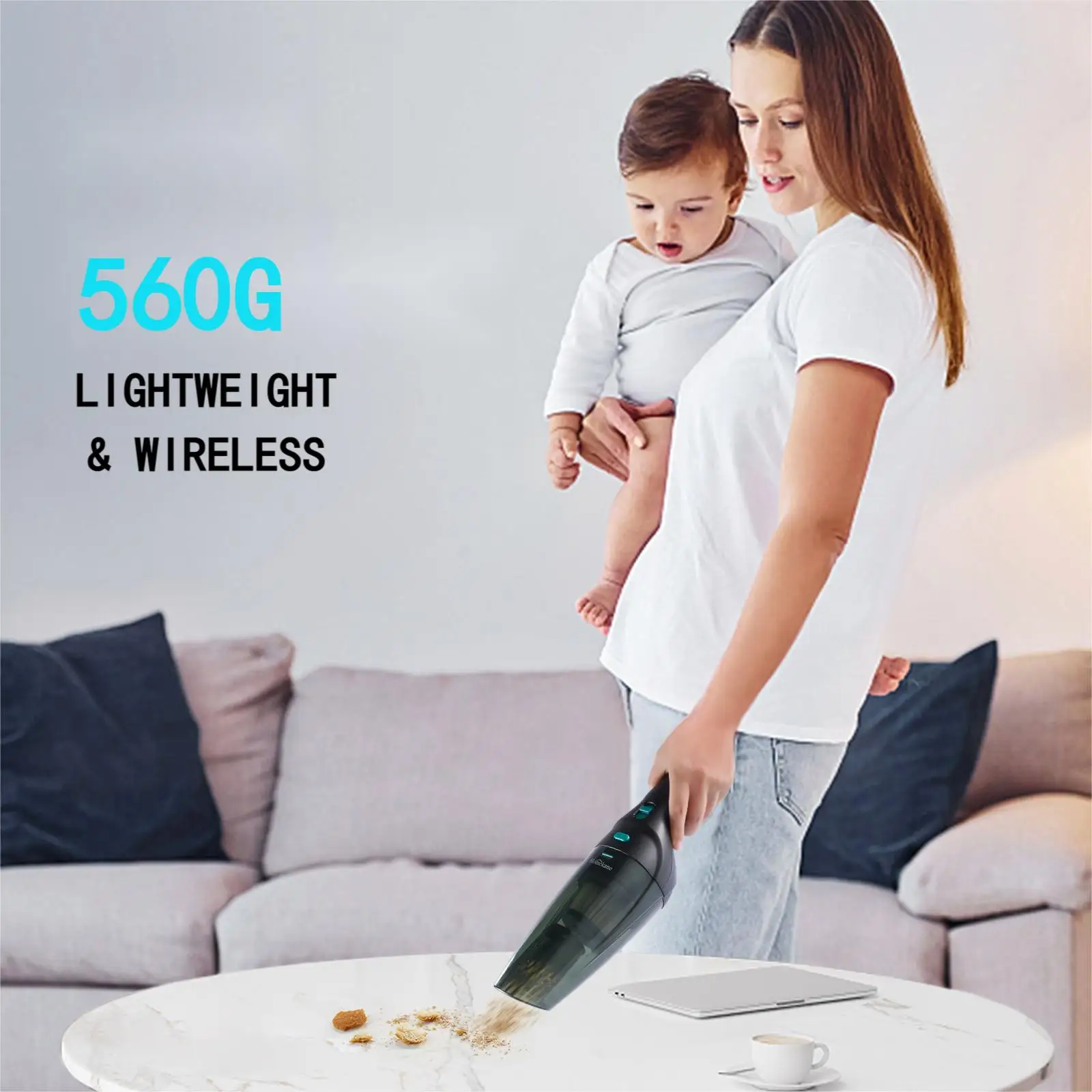 Super Suction 9500pa Handheld Powerful Wireless Vacuum Car Cleaner Battery Operated Cordless Portable Vacuum Cleaner