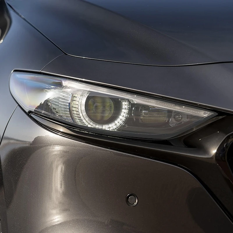 2 шт. Прозрачная Черная защитная пленка для автомобильных фар Mazda 3 BP 2019 2020