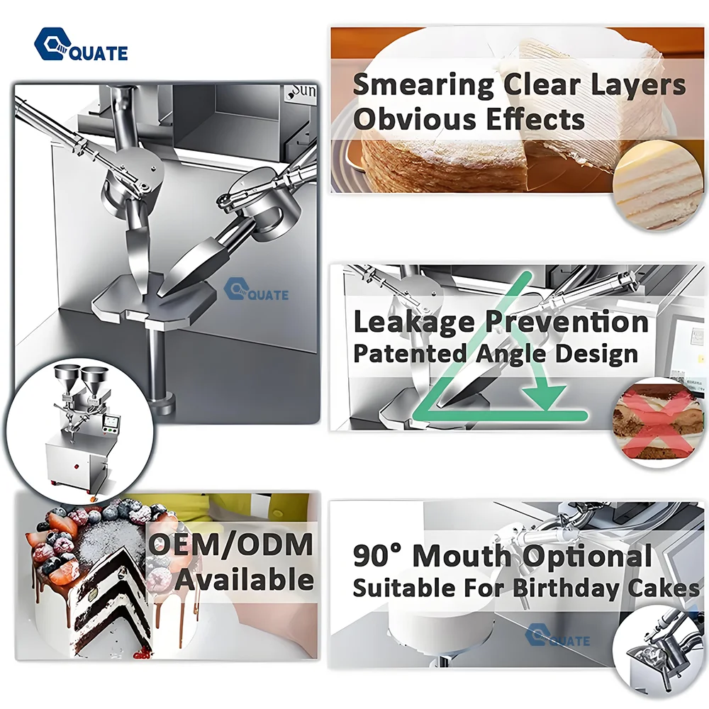 Cake  Coating Industrial Frosting Applicator for Automatic cake icing decorating  Crepe  Cream Spreading  cake icing machine