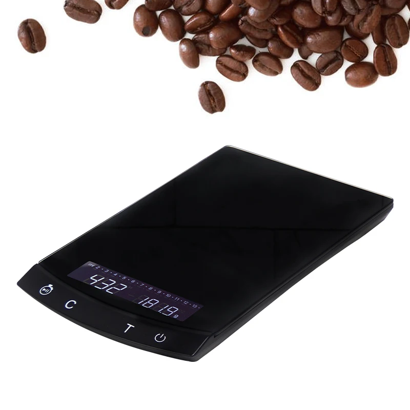 EMAF 2000g/70,5 oz кофе цифровые весы кофе весы с таймером, электронные кофе весы с Бар Длина дисплей заливки скорости