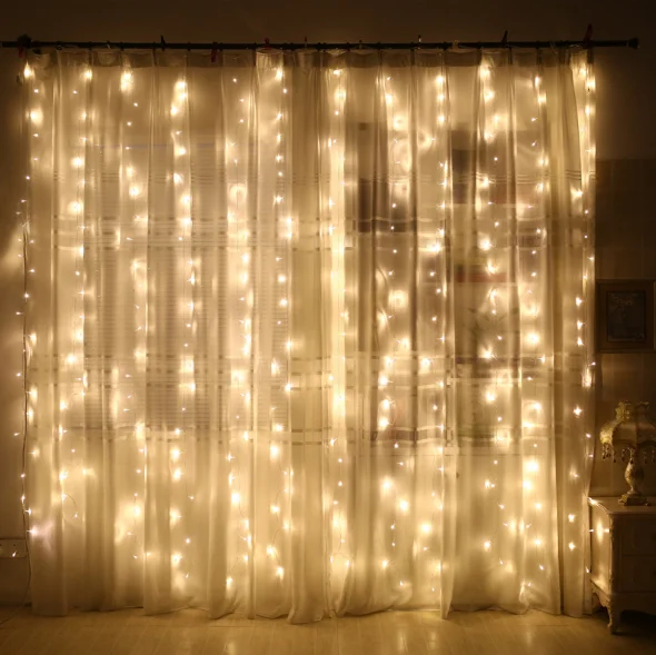 Led star curtain light curtain decoration waterfall background light