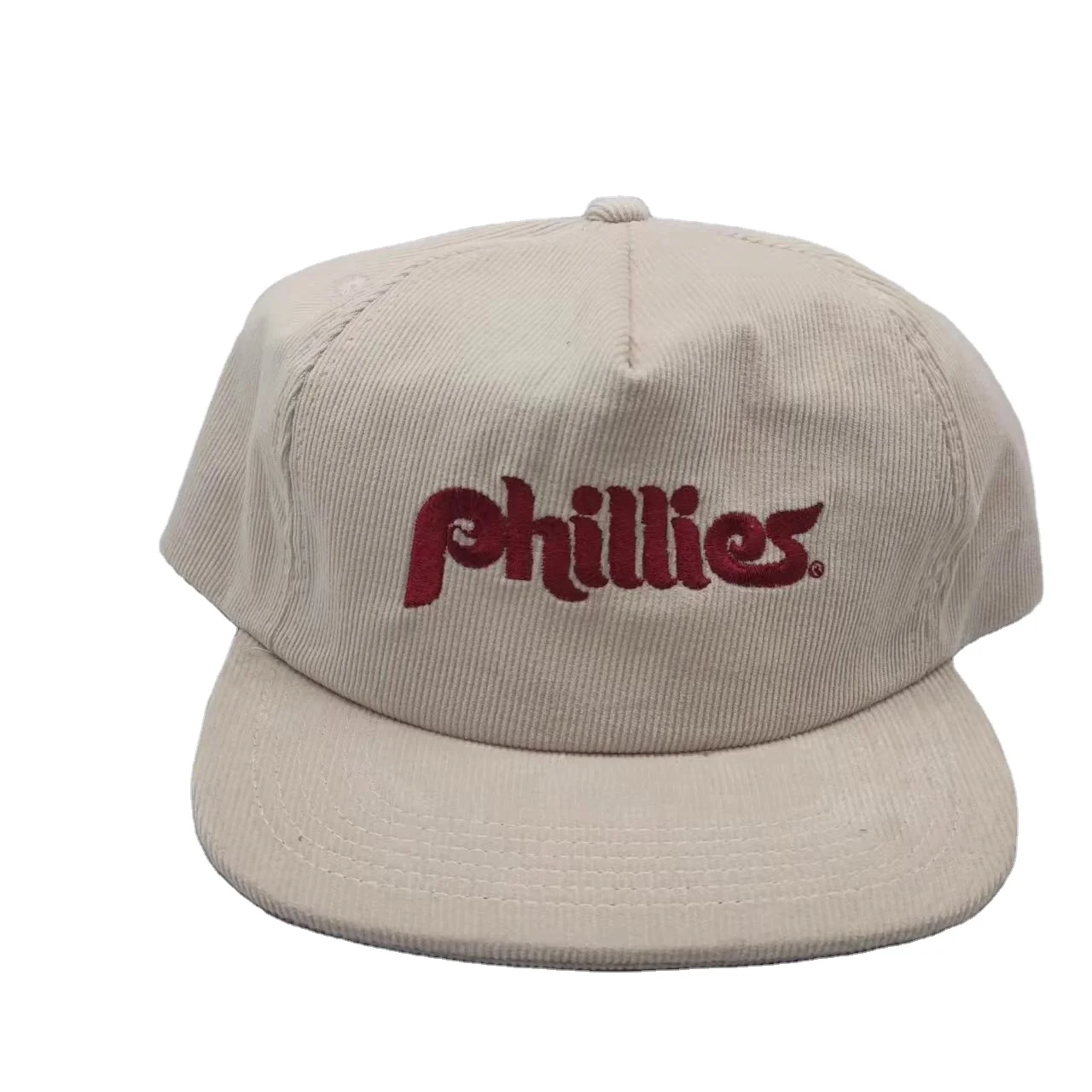 OEM custom logo corduroy hats customize vintage 5 panel unstructured snapback caps for men