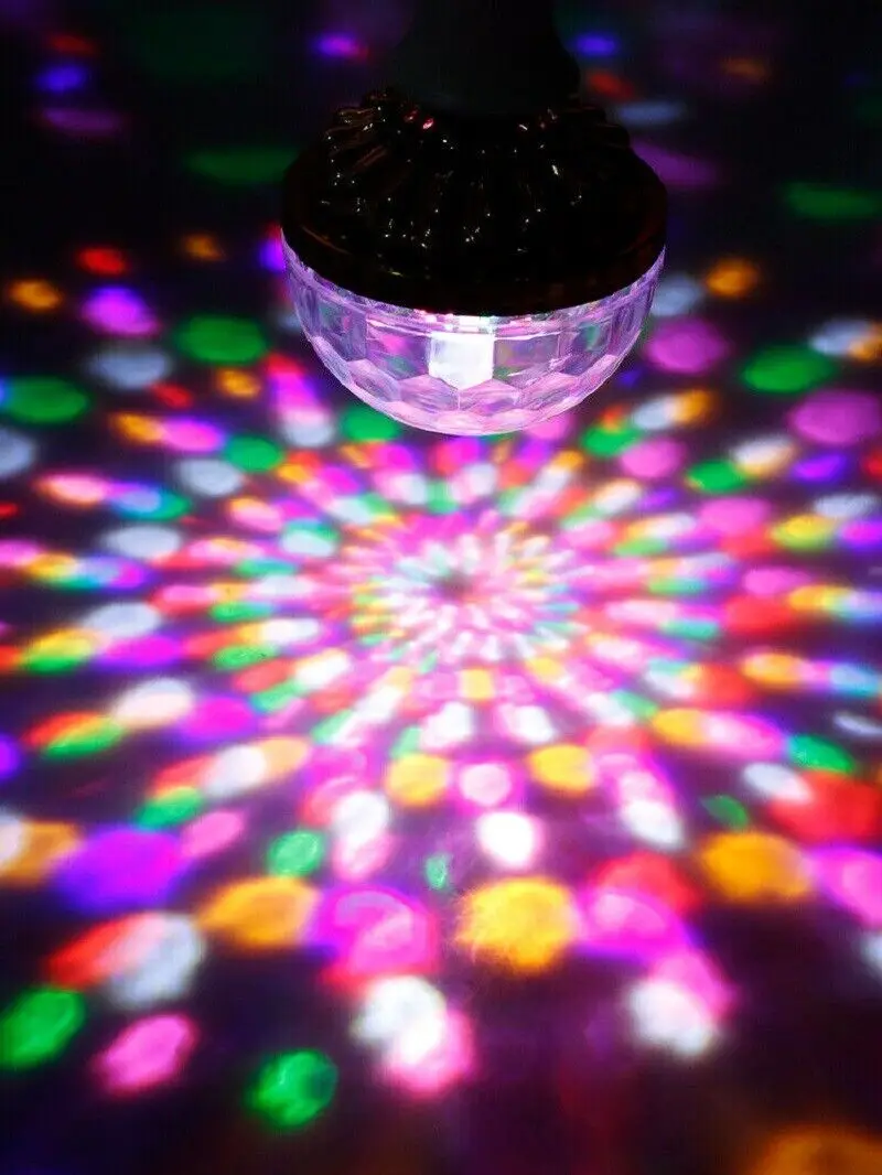 AC 85-265V E27 3W Colorful Auto Rotating RGB LED Bulb Stage Lights Party Lamp Disco DJ Holiday Lighting Decoration Ball Light