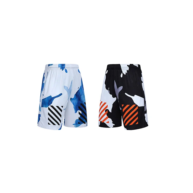 100% polyester custom sublimation printing cheap  camo basketball shorts