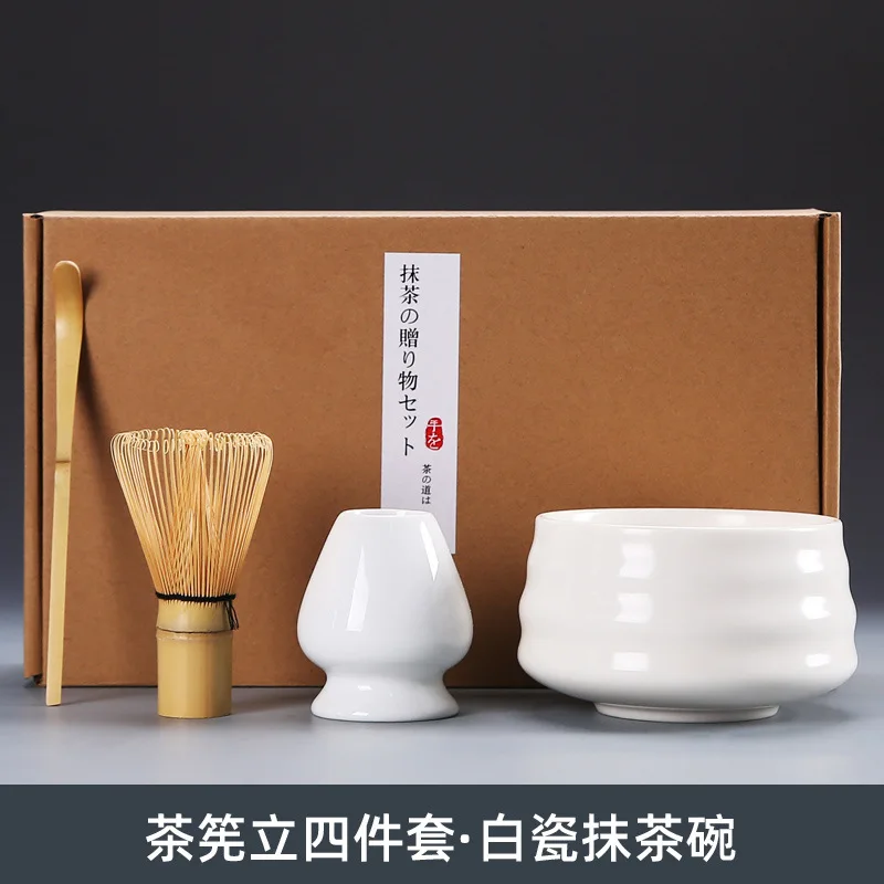 Hotselling Travel Gift Box Pink Matcha Chasen Accessories Tool Customized Matcha Bamboo Whisk Brush Tea Set with Scoop and Bowl