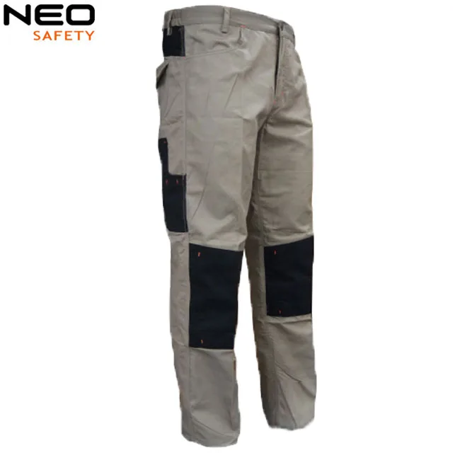 New Hot Model 100% Cotton Cargo Work Pants with Knee Patch Multifunctional Pockets Unisex for Adults Spandex Material