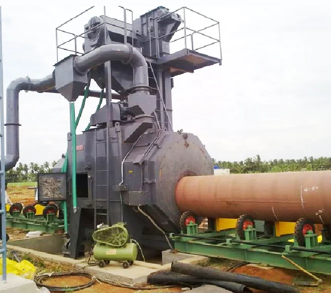 oil and gas steel pipe shot blasting machine sand blaster