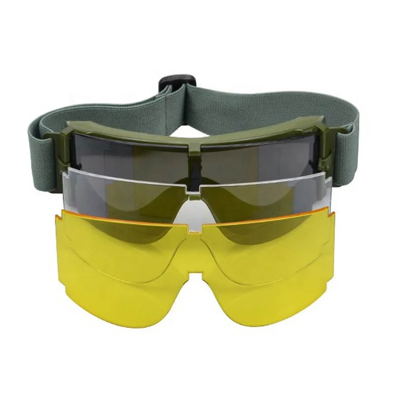 outdoor Winter Snow Sports Motorcycle tactical safety helmet goggles riding windproof eye protective anti-frog glasses
