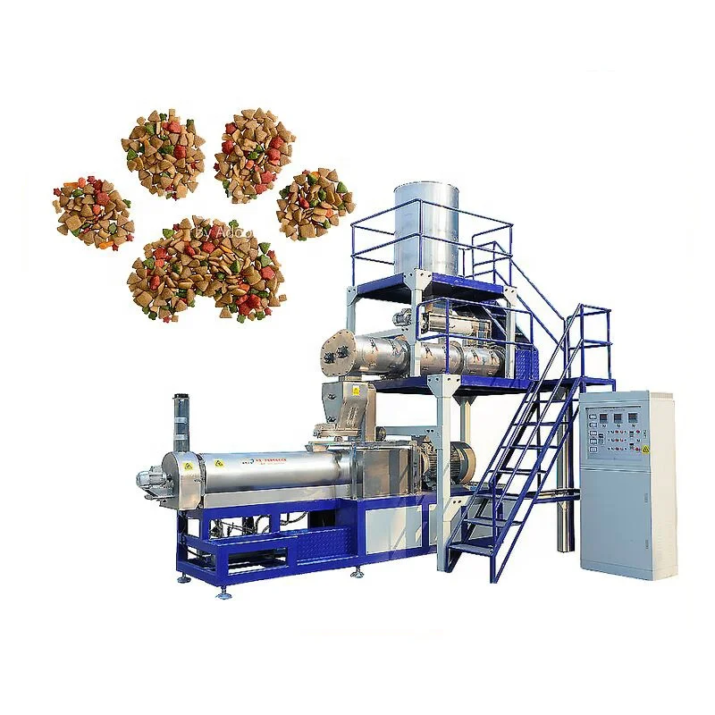 Automatic Extruded Dry Pet Dog Cat Food Treats Pellet Make Wet Production Line making Machines Line