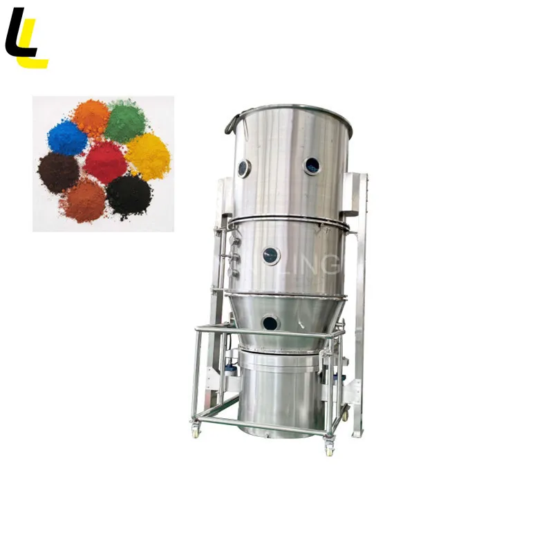 FL Chemical Food Powder Granules Instant Granules Fluid Bed Dryer with Coating